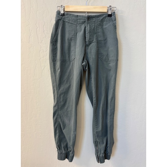Pact Woven Twill Utility Gray Jogger Pants Casual Stretch Waist Sz‎ S *Read* - Picture 1 of 8